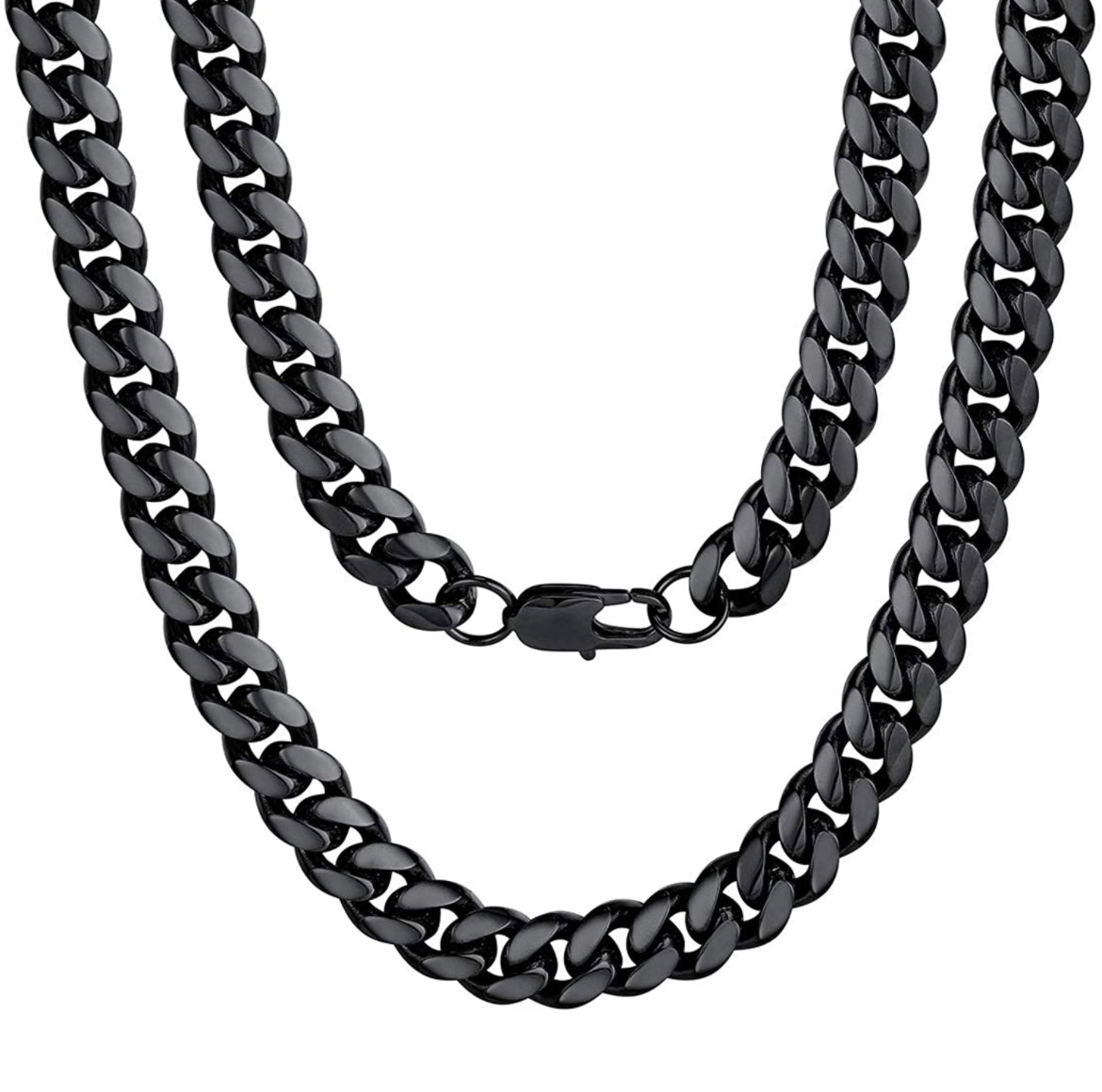 Black Stainless Steel Cuban Link Chain