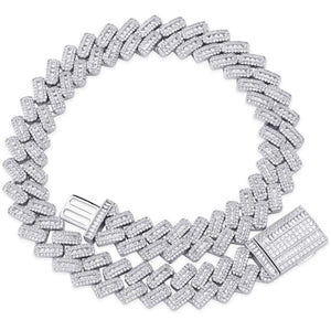 Iced Out 18k White Gold Baguette Cut Chain