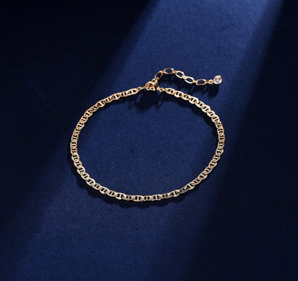 14k Gold Filled Flat Marina Anklet