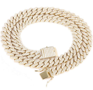 Iced Out 14k Gold Premier Miami Cuban Link