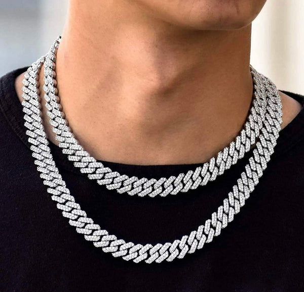 Iced Out 14k White Gold Premier Miami Cuban Link