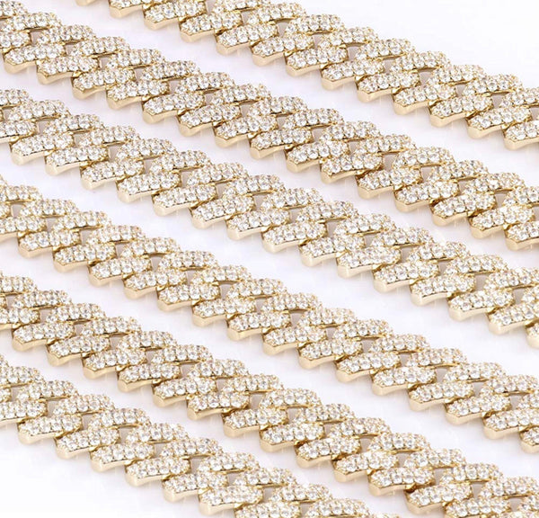 Iced Out 14k Gold Premier Miami Cuban Link