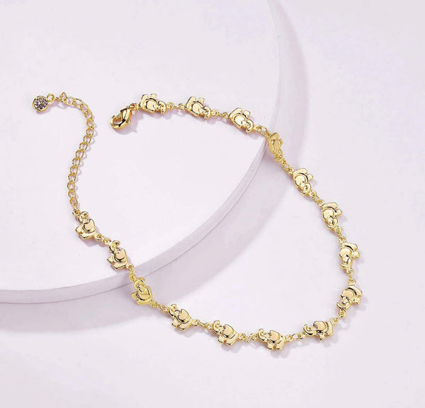 14k Gold Filled Elephant Anklet