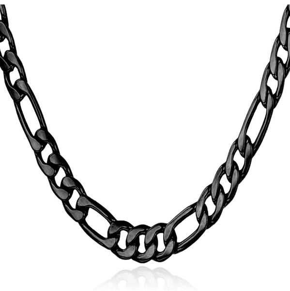 18k Gold/ Stainless Steel Figaro Chain Link