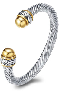 Twisted Cuff Gold/Silver Bangle