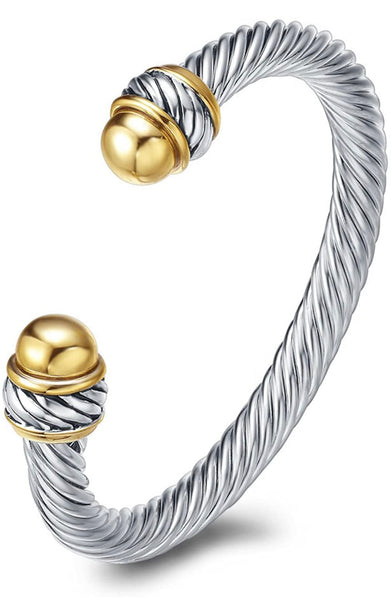 Twisted Cuff Gold/Silver Bangle