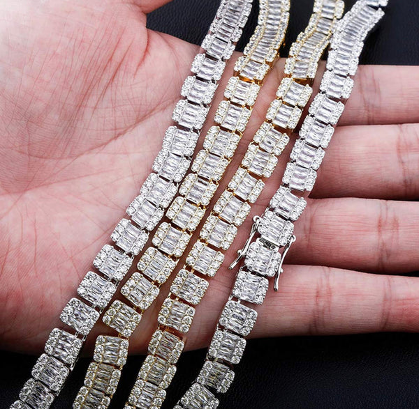 Iced Out 18k Gold Baguette Executive Chain