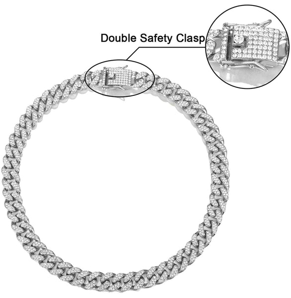 Iced Out 18k White Gold Cuban Link