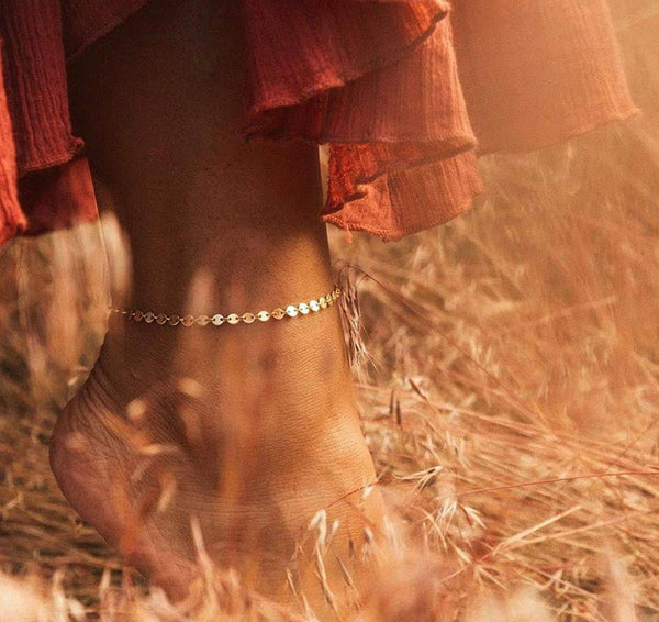 14k Gold Filled Gold Coins Anklet