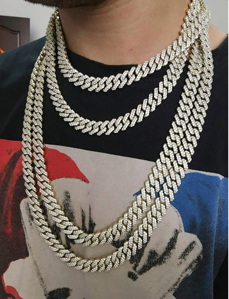 Iced Out 14k Gold Premier Miami Cuban Link