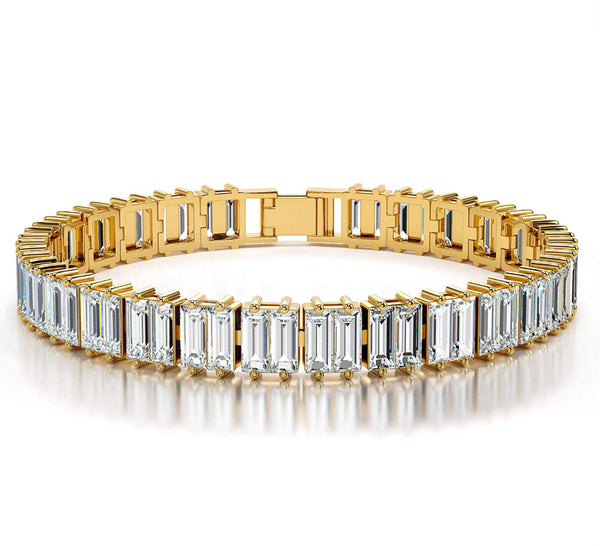 14k Gold Baguette Tennis Bracelet