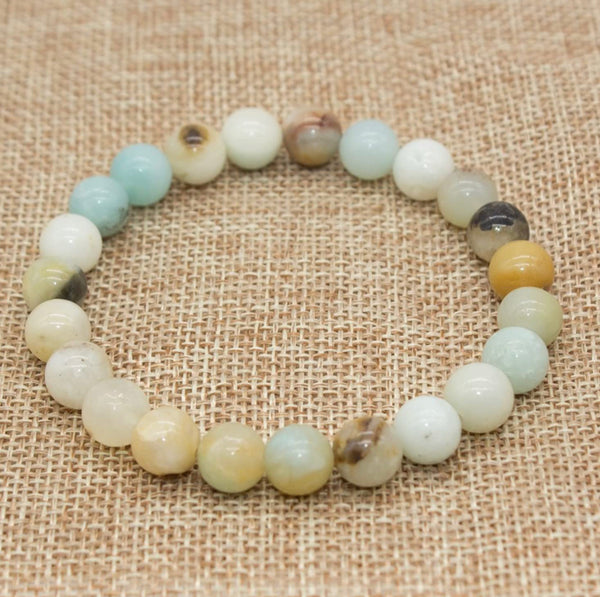 Set of 2 Stone Bead Bracelets