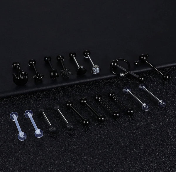 18 Pcs Stainless Steel Barbell 14 Gauge