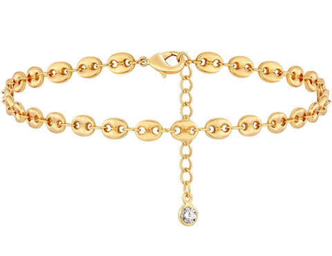 14k Gold Filled Pig Nose Chain Anklet