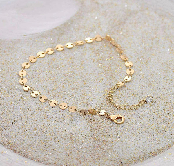 14k Gold Filled Gold Coins Anklet