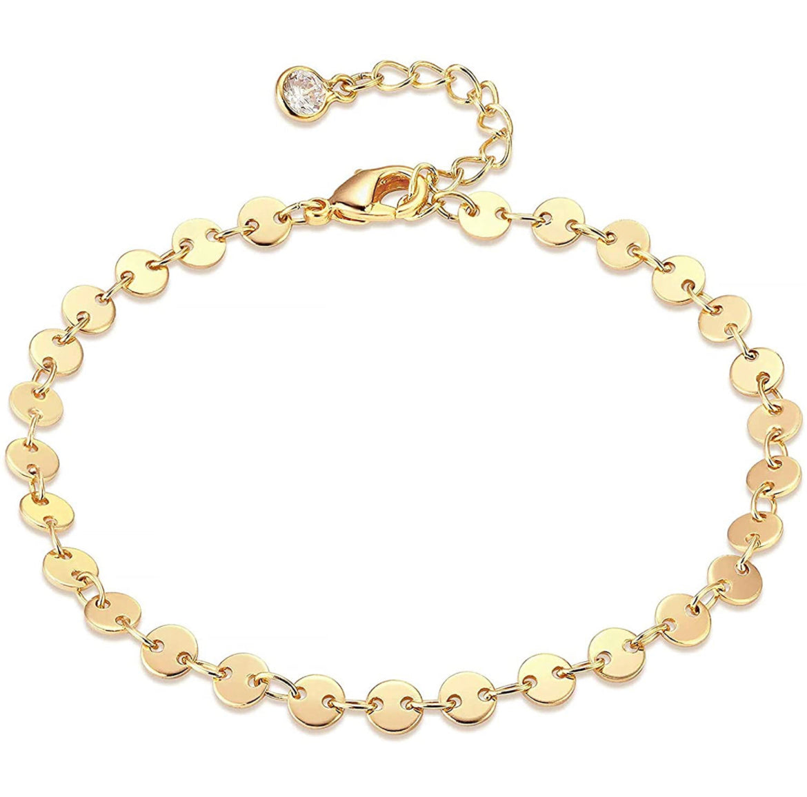 14k Gold Filled Gold Coins Anklet