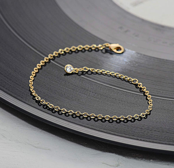 14k Gold Filled Chain Link Anklet