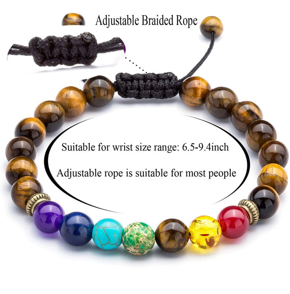 Set of 2 Oil Defuser Chakra Bead Bracelets