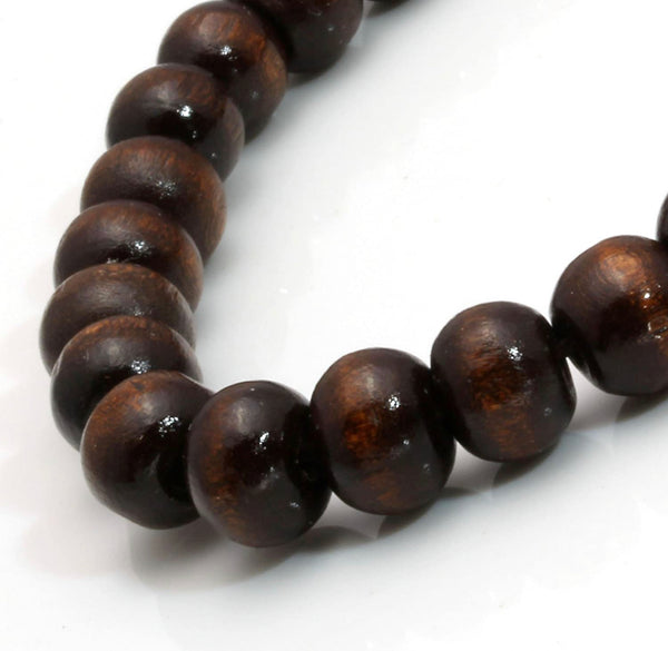 5 pcs Wooden Tibetan Beads