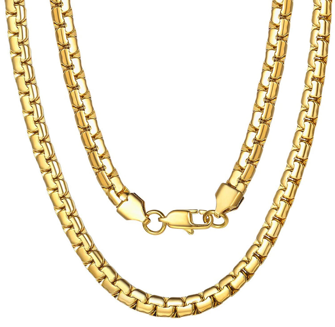 18k Gold Box Link Chain