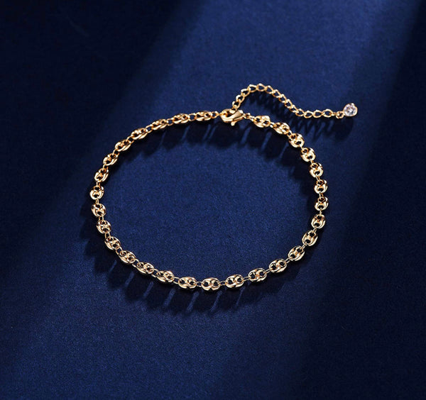 14k Gold Filled Pig Nose Chain Anklet