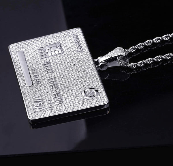 Iced Out 18k Customized Chase Card Pendant