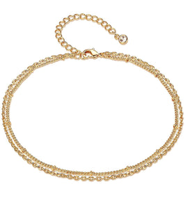 14k Gold Filled Satellite Cable Anklet