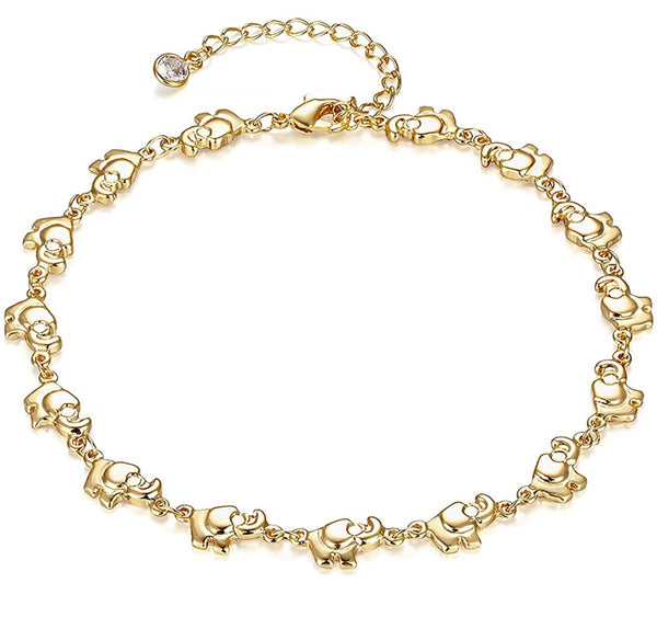 14k Gold Filled Elephant Anklet