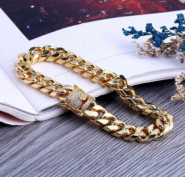 14k Gold Icey Cuban Link Bracelet