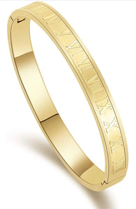 The Roman Numeral Bracelet Yellow Gold