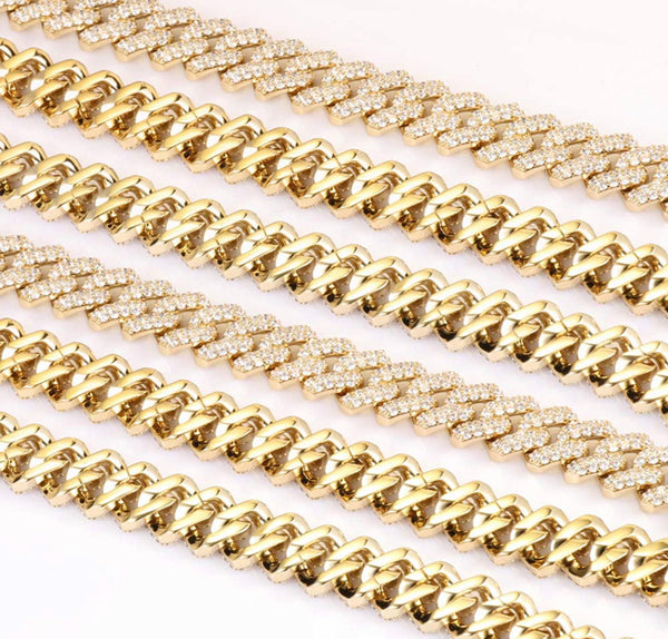 Iced Out 14k Gold Premier Miami Cuban Link