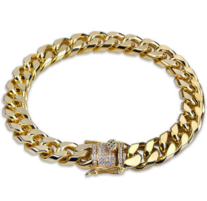 14k Gold Icey Cuban Link Bracelet