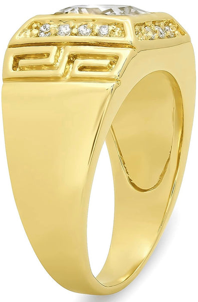 Iced Out 14k Gold Statement Ring