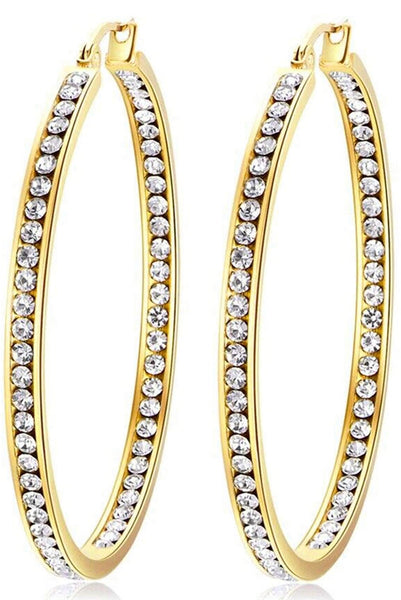 Gold Icey Hoop Earrings