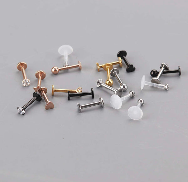 16 Pcs Stainless Steel Lip Piercings