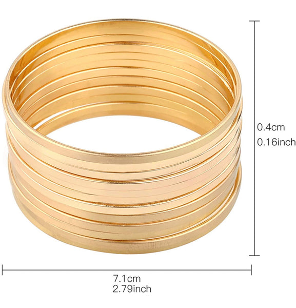 Gold Multibangle Set of 12